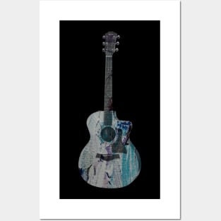 Colour Acoustic Guitar Posters and Art